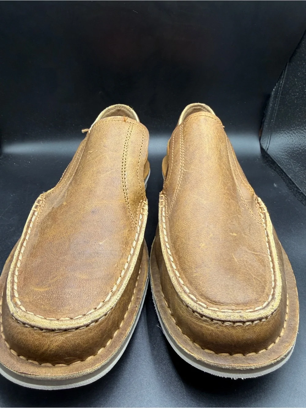 Timberland Men's Tan Brown Leather Slip-On Loafers